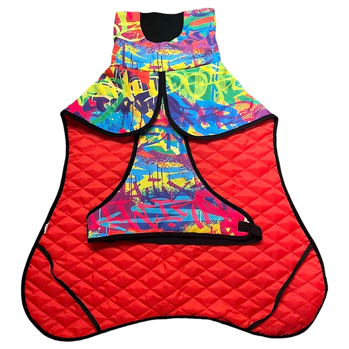 Graffiti Print Winter Dog Jacket Waterproof Pet Jacket Wholesale - Image 3